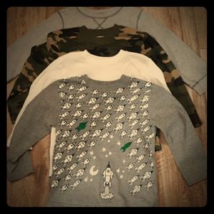 4 Long Sleeve 5T Shirts Thermal Camo Rockets